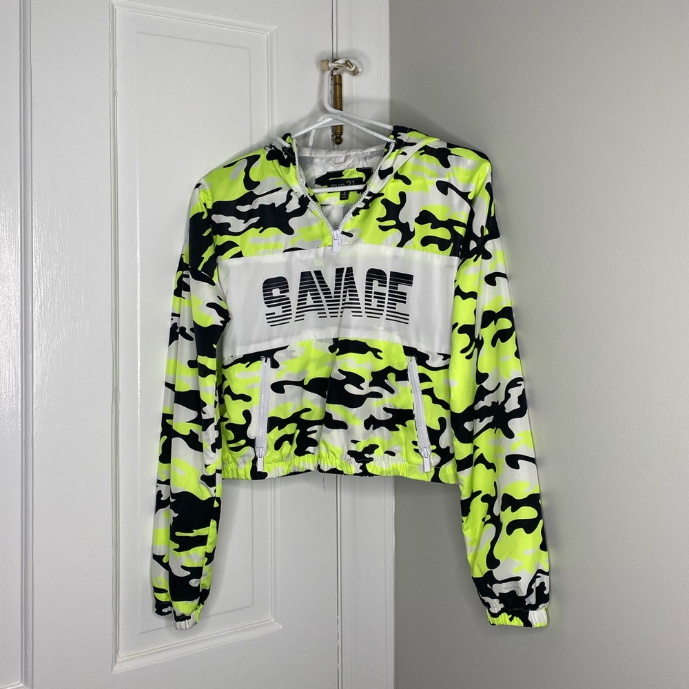 Savage crop top hoodie